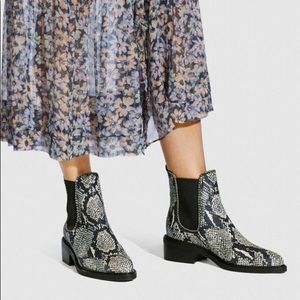 Coach Bowery Bootie In Snakeskin Size 6